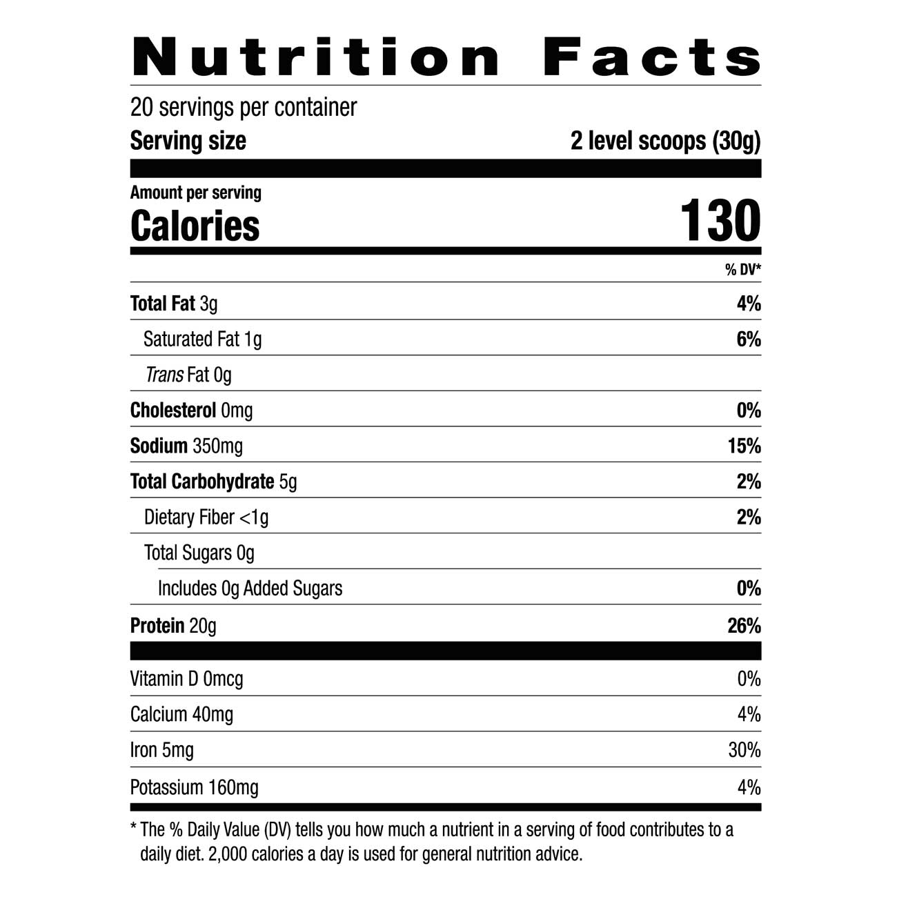 HERBALIFE V Plant-Based Protein Shake Classic nutritional facts
