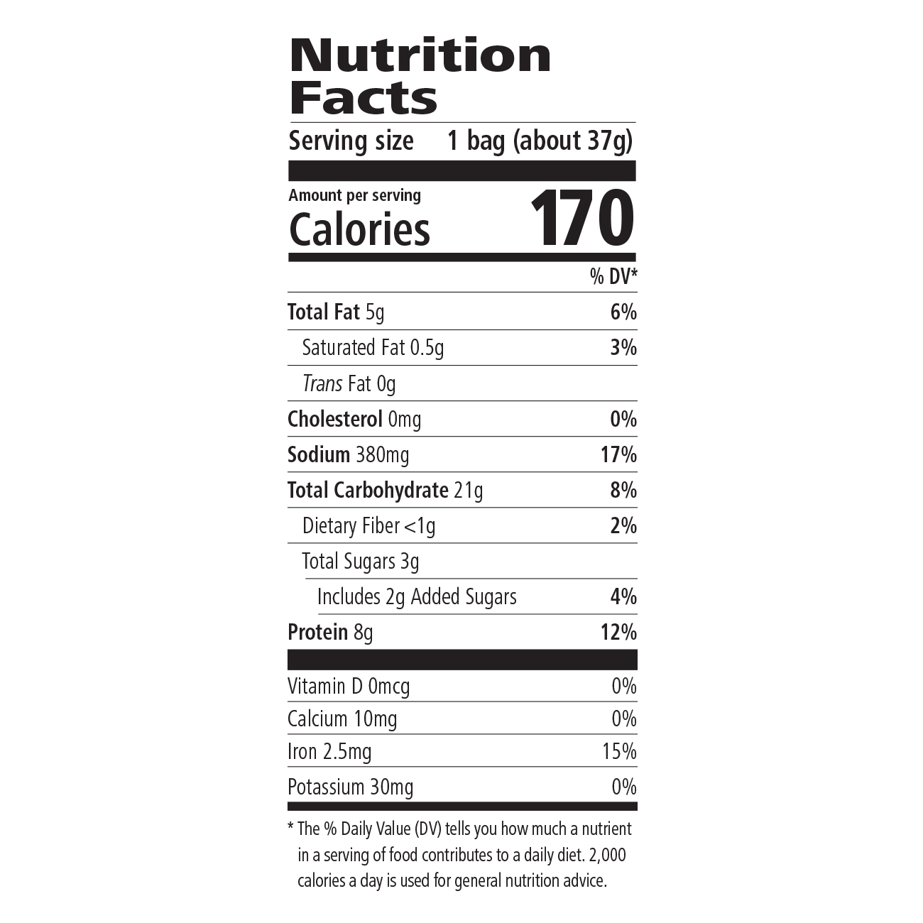 Protein Chips Mild Barbecue nutritional facts