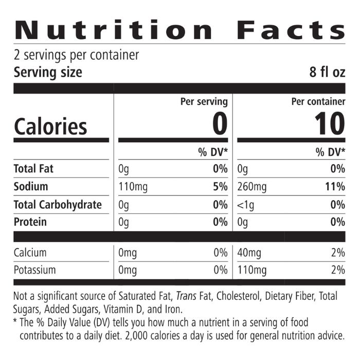 Herbal Aloe Ready-to-Drink Pint Nutritional Facts