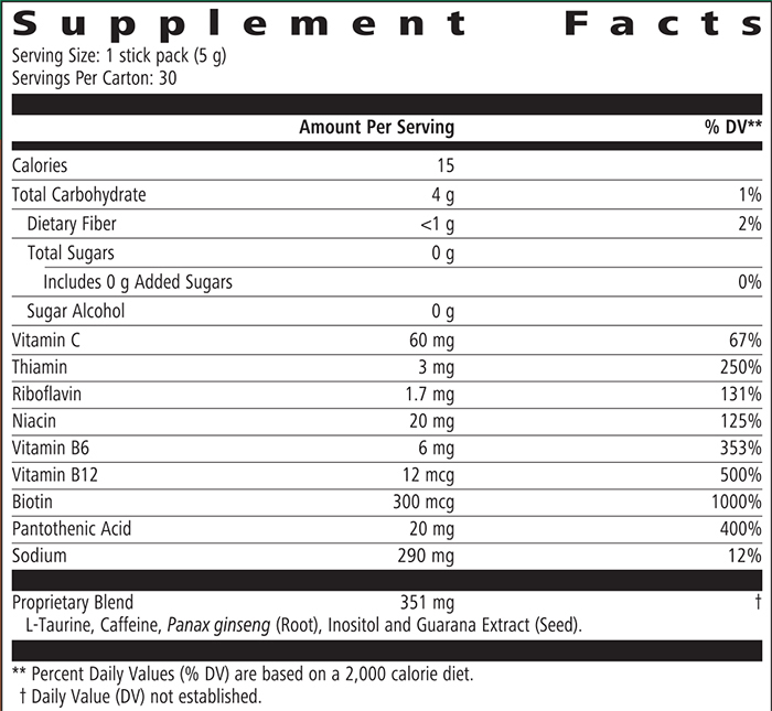 Liftoff® Cola 30 packets Nutritional Facts