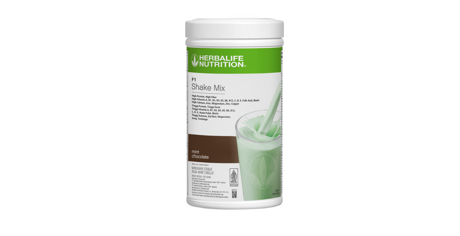 Herbalife F1 Nutritional Shake Mint Chocolate | Herbalife Indonesia