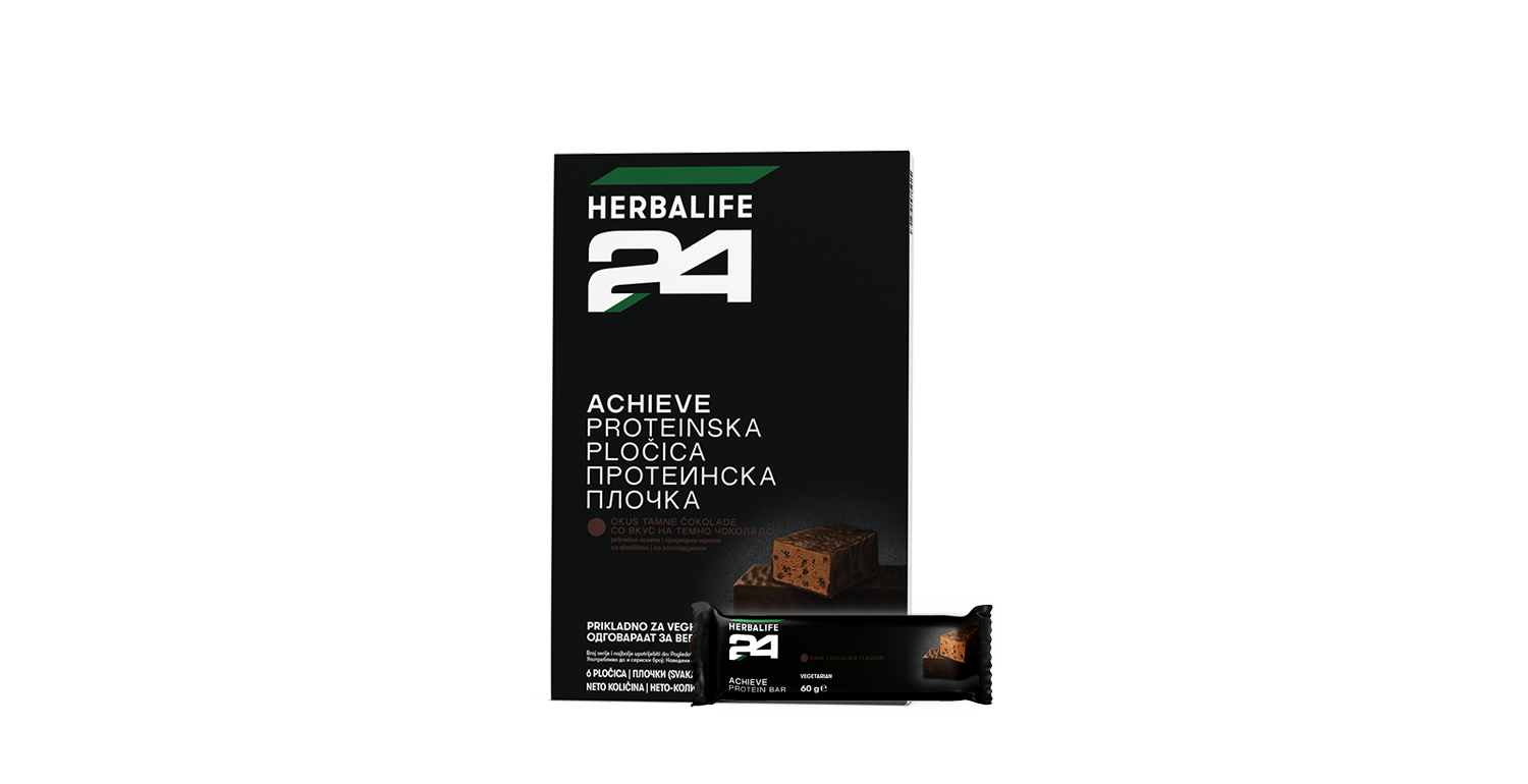 Herbalife24® Achieve proteinska pločica – okus tamne čokolade