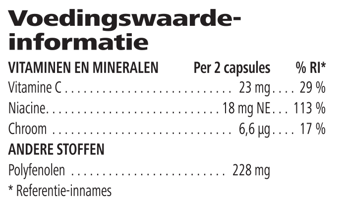 Herbalife Phyto Complete Voedingswaarde-informatie