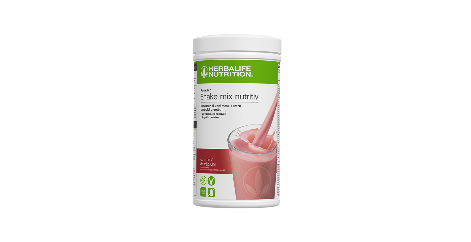 Formula 1 Shake Mix Nutritiv cu aromă de Căpșune | Herbalife România