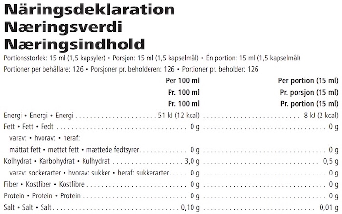 Näringsinformation