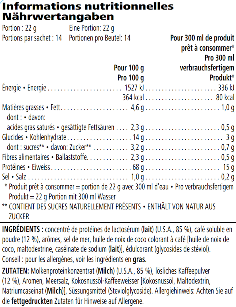Nährwertangaben