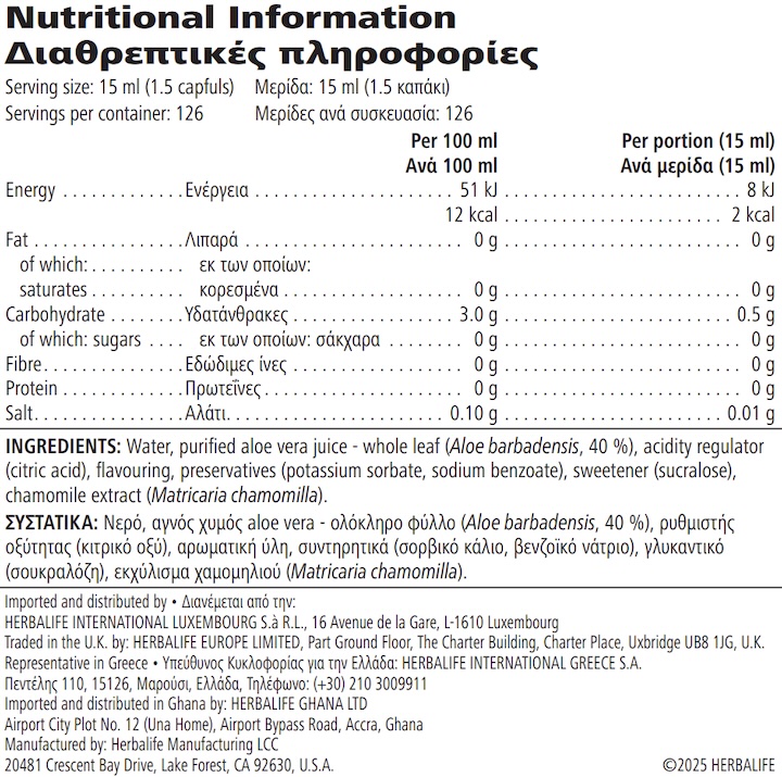 Nutrition information