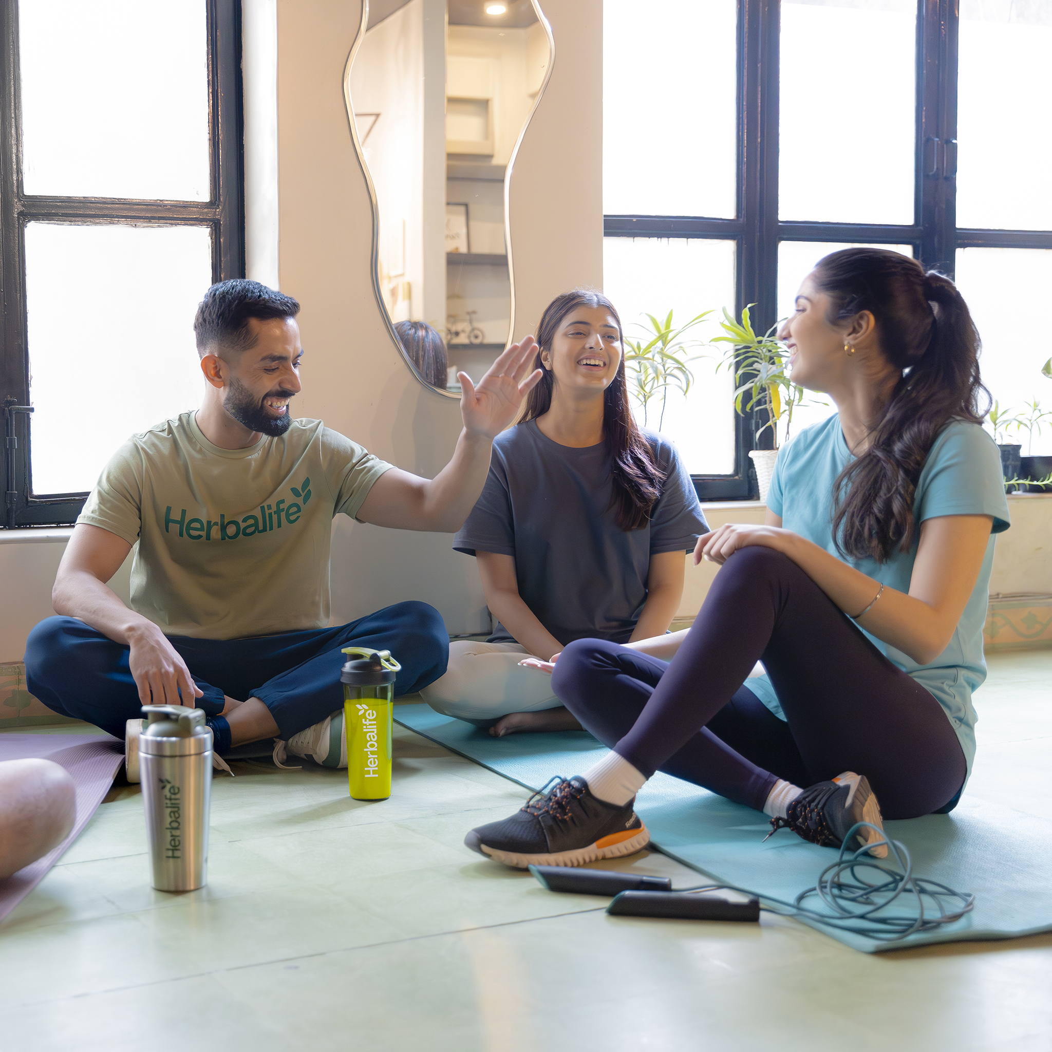 Group chatting after exercise session
