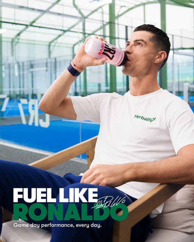 Ronaldo with soccer ball