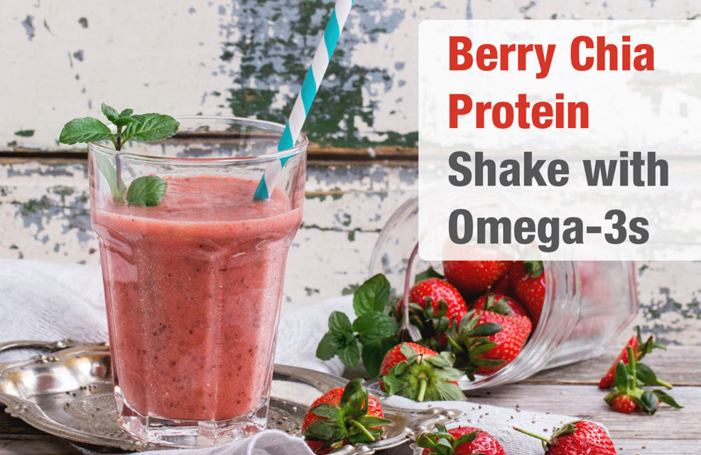Berry Chia Protein Shake with Omega-3s