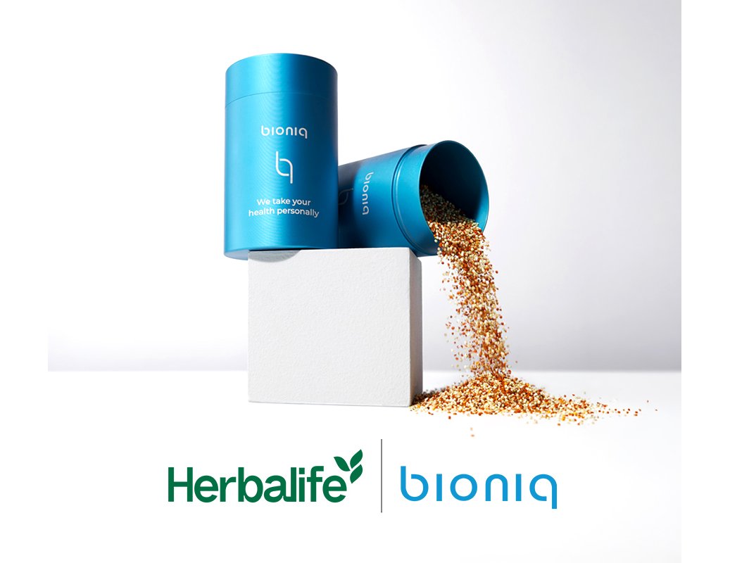 Canister with Herbalife and Bioniq logos below
