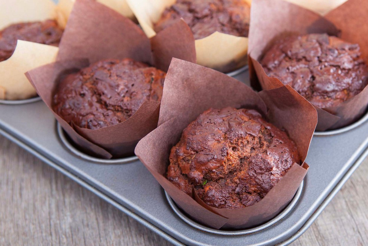 Chocolate-Dipped Strawberry Muffins
