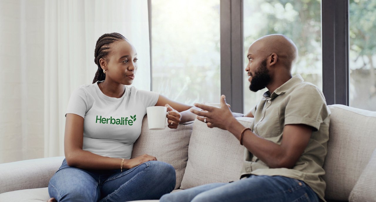 Man and woman having discussion