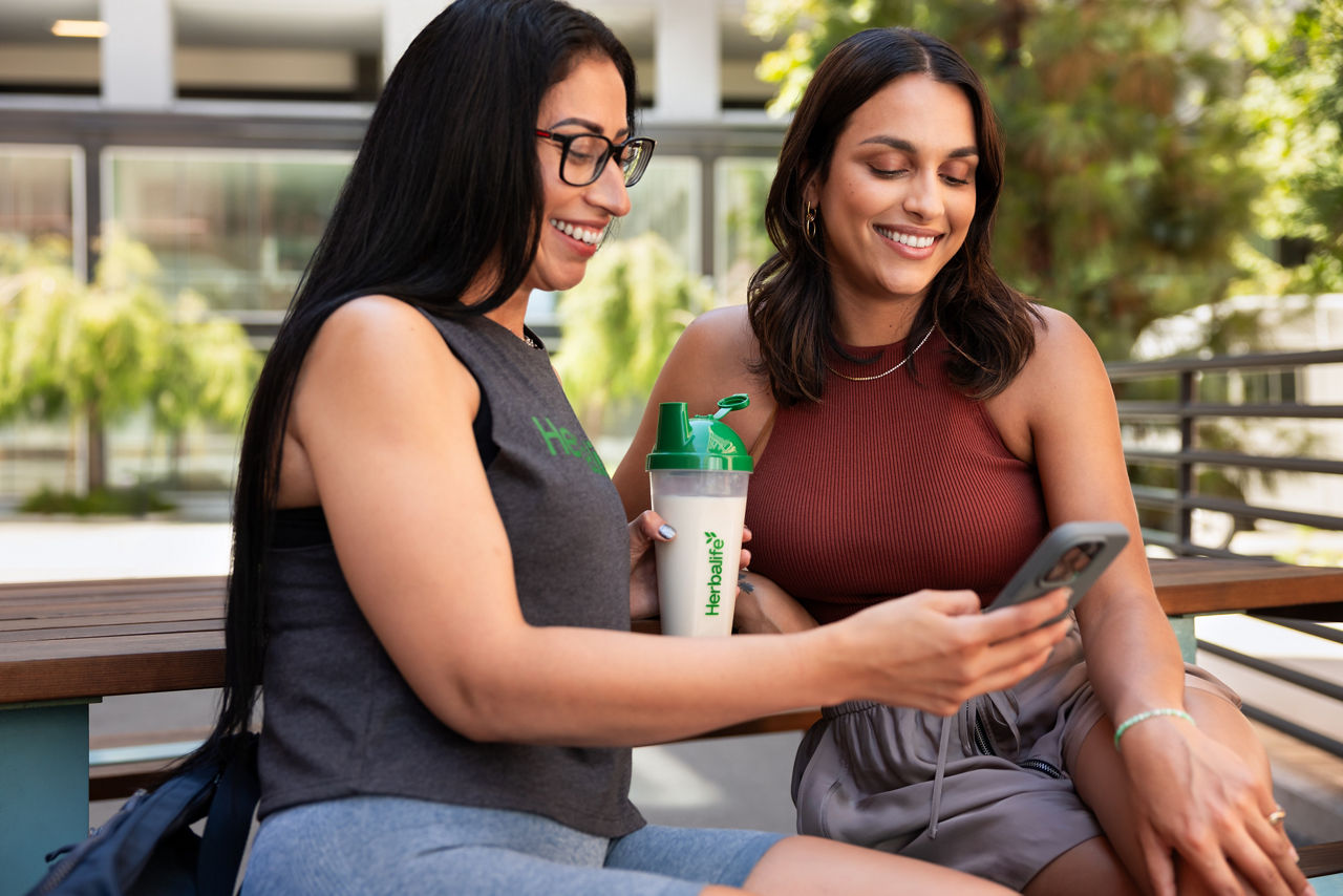 Women looking at cellphone