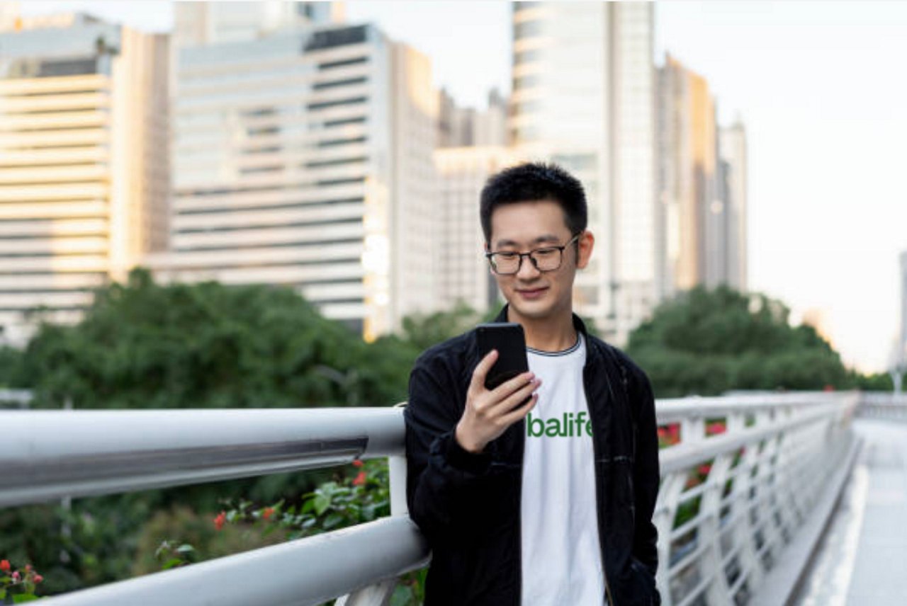 Man checking his phone