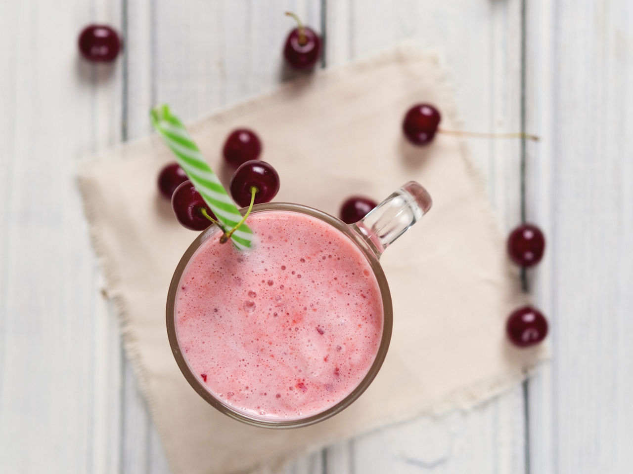 Protein shake with cherries, OLYMPUS DIGITAL CAMERA