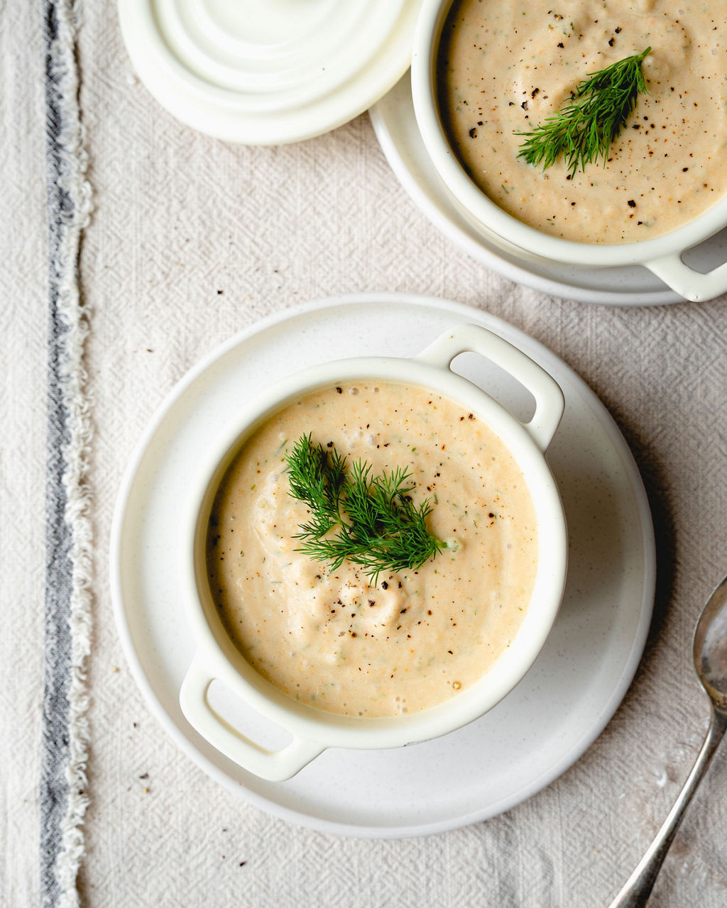 Creamy mushroom protein soup