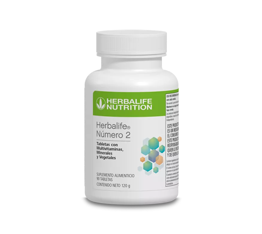 Herbalife® Número 2 Tabletas con multivitaminas, minerales y vegetales 90 tabletas 120 g