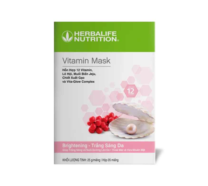 Herbalife Nutrition Vitamin Mask - Brightening (Mặt Nạ Vitamin Herbalife Nutrition - Trắng Sáng Da)