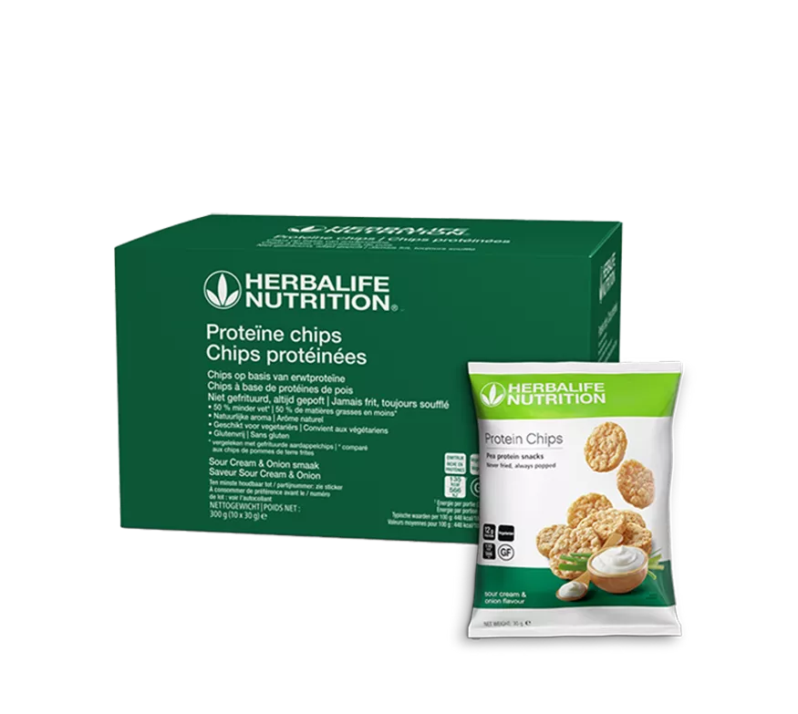 Herbalife Chips protéinées Sour Cream & Onion 10 Packets