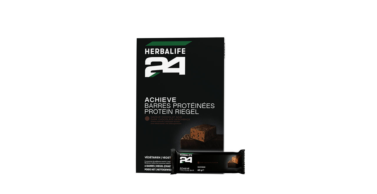 H24 Achieve Protein Riegel Dark Chocolate, 6 Riegel je 60 g