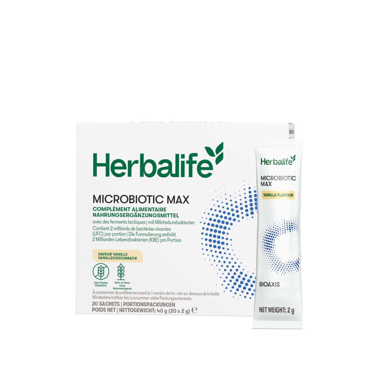 Microbiotic Max, Vanillegeschmack, 20 Portionspackungen
