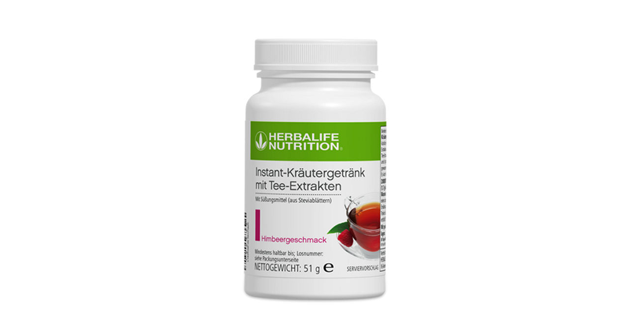 Instant-Kräutergetränk mit Tee-Extrakten Himbeere, 30 Portionen