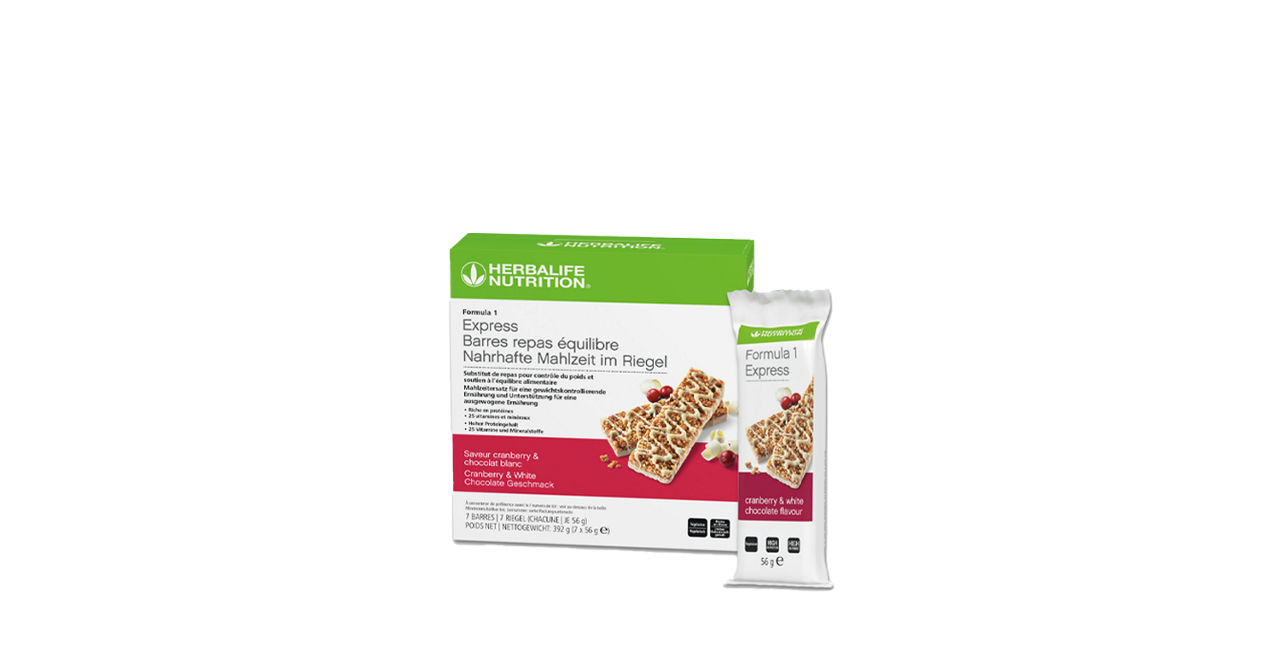 Formular 1 Express Riegel Cranberry White Chocolate, 7 Riegel je 56 g