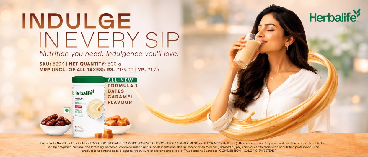 Herbalife India Launches Formula 1 Dates Caramel Shake