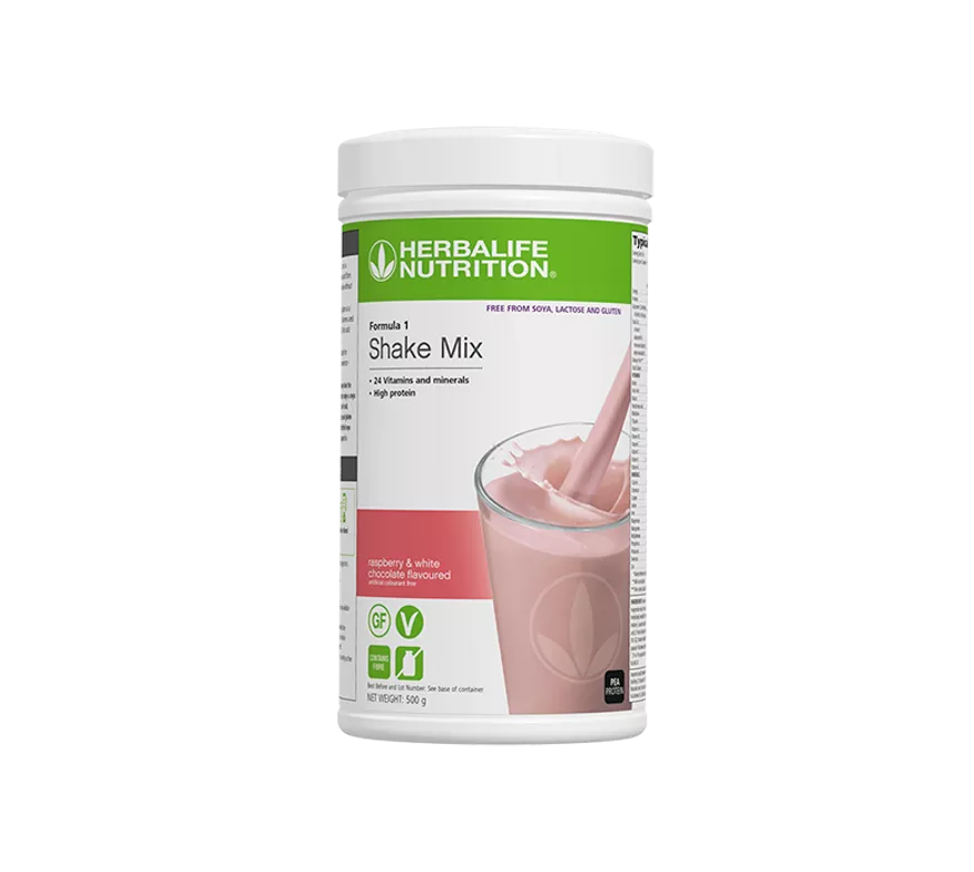 Formula 1 Shake Mix Raspberry & White Chocolate | Herbalife Lesotho