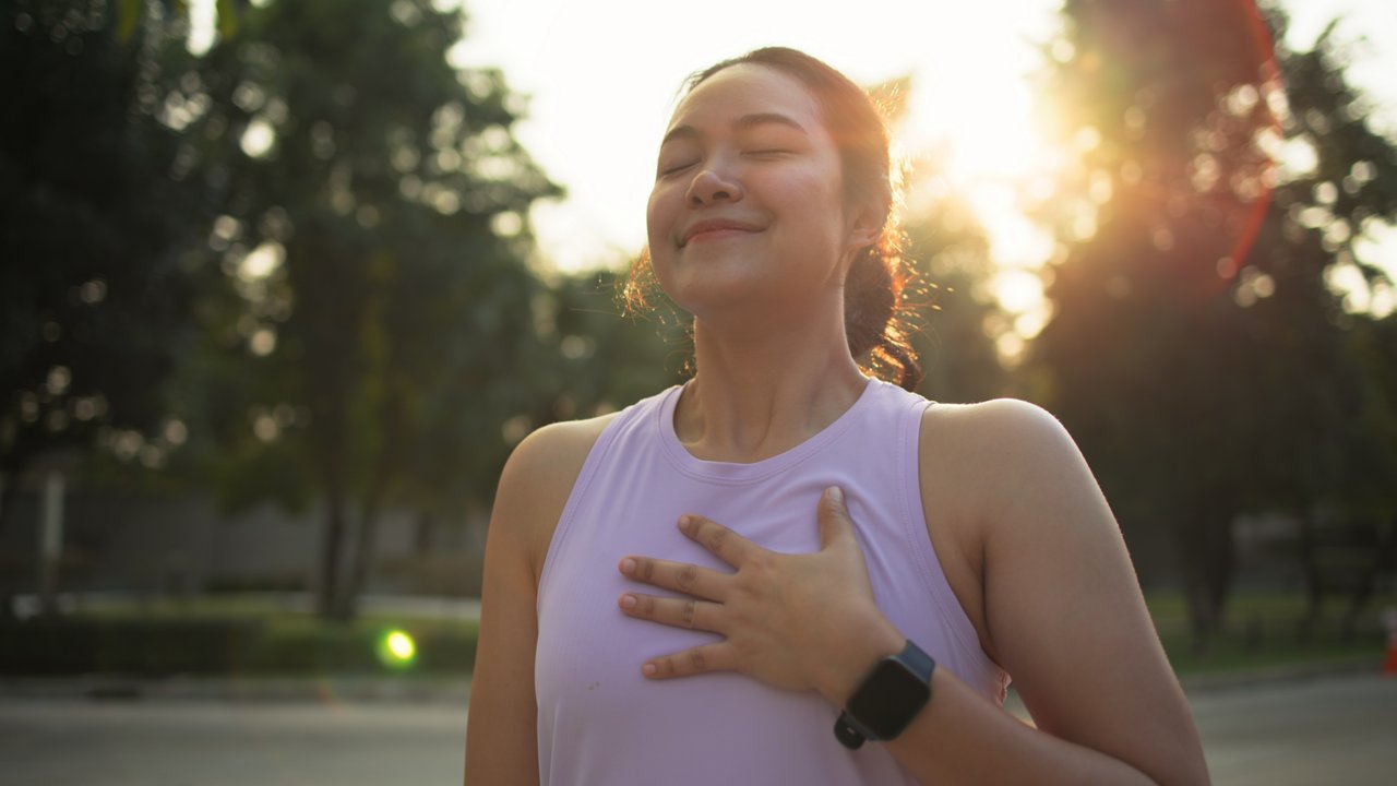 Vrouw tijdens het hardlopen