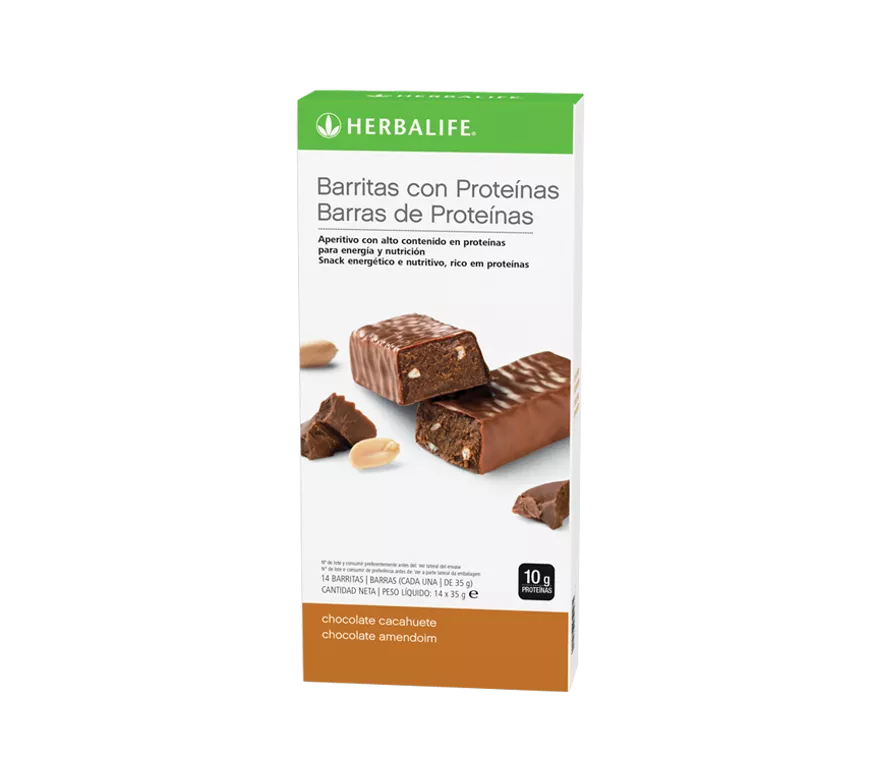 Herbalife Barras de Proteínas Chocolate Amendoim 14x35g