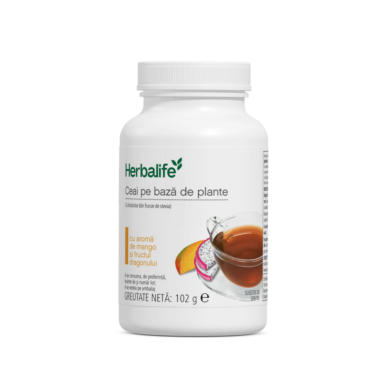 CEAI INSTANT PE BAZĂ DE PLANTE CU AROMĂ DE MANGO & FRUCTUL DRAGONULUI 102 G