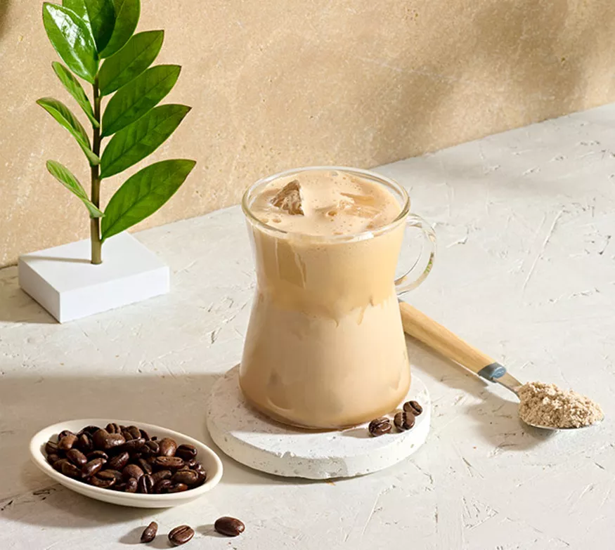 High Protein Iced Coffee Latte Macchiato