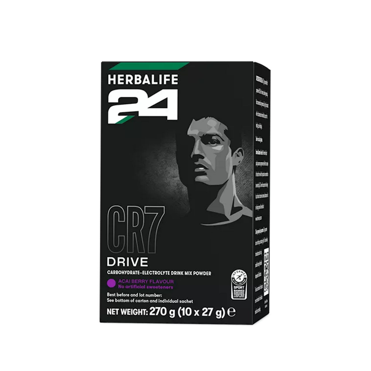 H24 CR7 Drive Portionspackungen, Acai-Beeren Geschmack, 10 Portionen