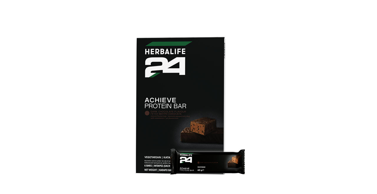 H24 Achieve Protein Riegel Dark Chocolate, 6 Riegel je 60 g