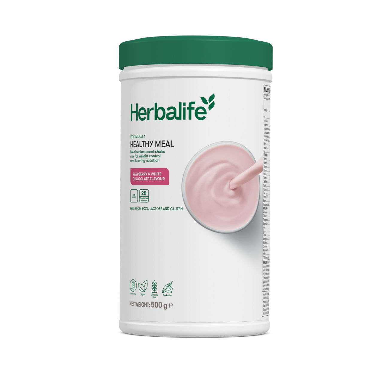 Formula 1-Shake ohne Soja, Laktose und Gluten Himbeere und Weiße Schokolade, 19 Portionen