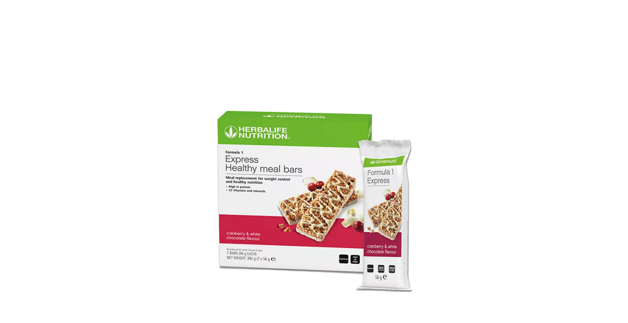 Formular 1 Express Riegel Cranberry White Chocolate, 7 Riegel je 56 g