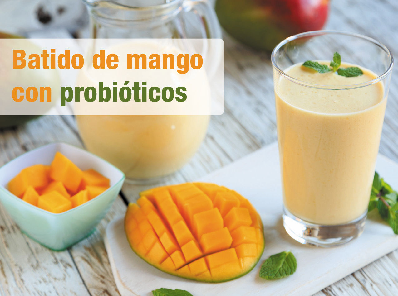 Batido de mango con probióticos
