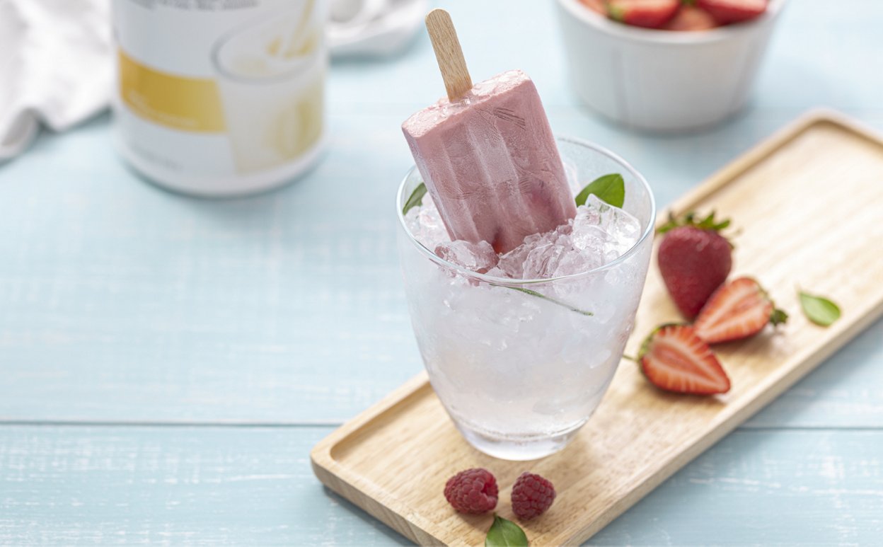 Paleta de Banana y Fresa
