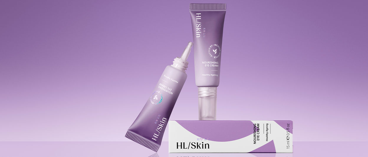 HL/Skin Nourishing Eye Cream on a table