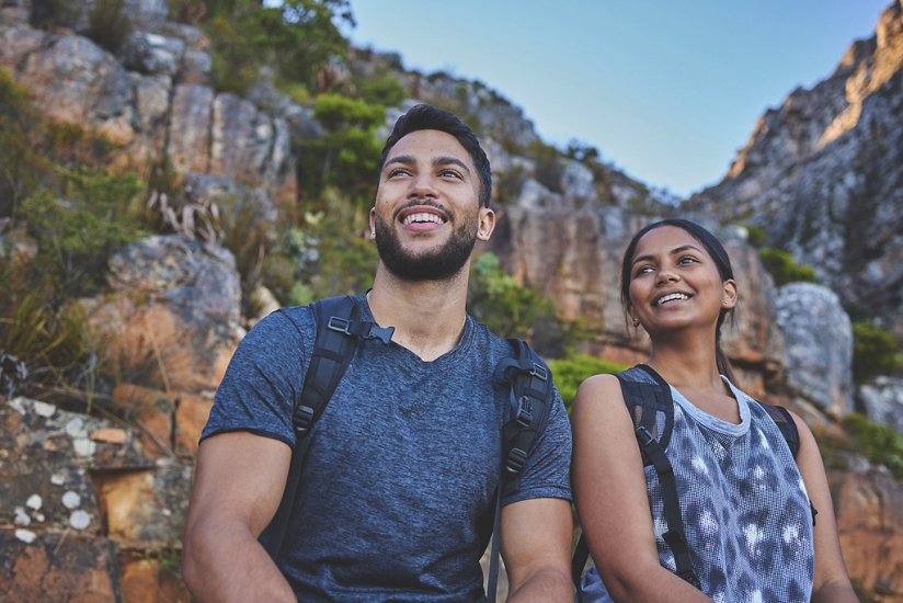 Couple hiking