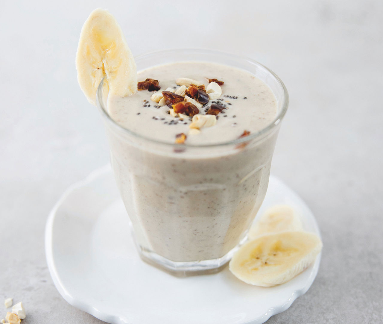 Verre de smoothie à la banane