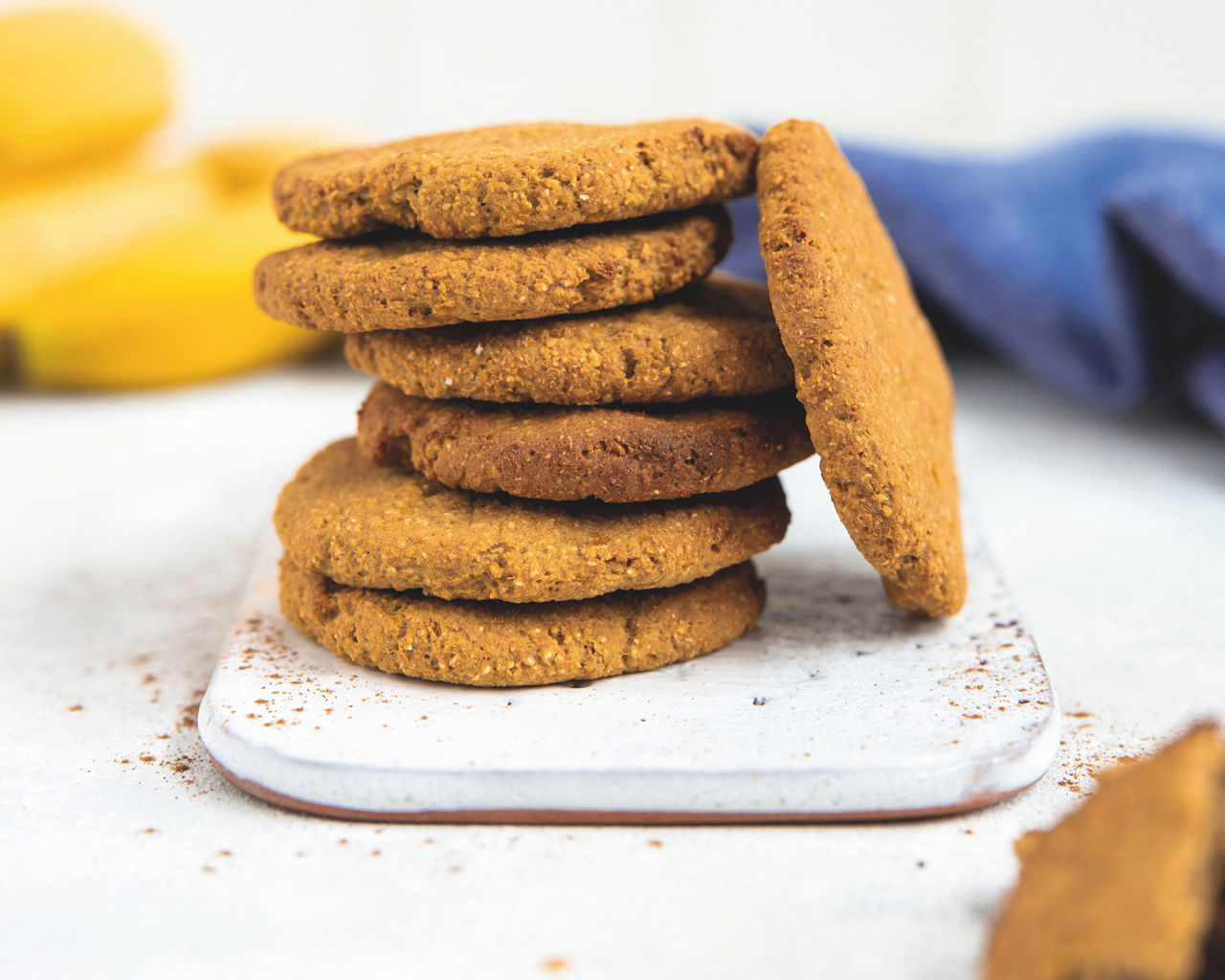 Cookies à la banane et à l'avoine​ empilés