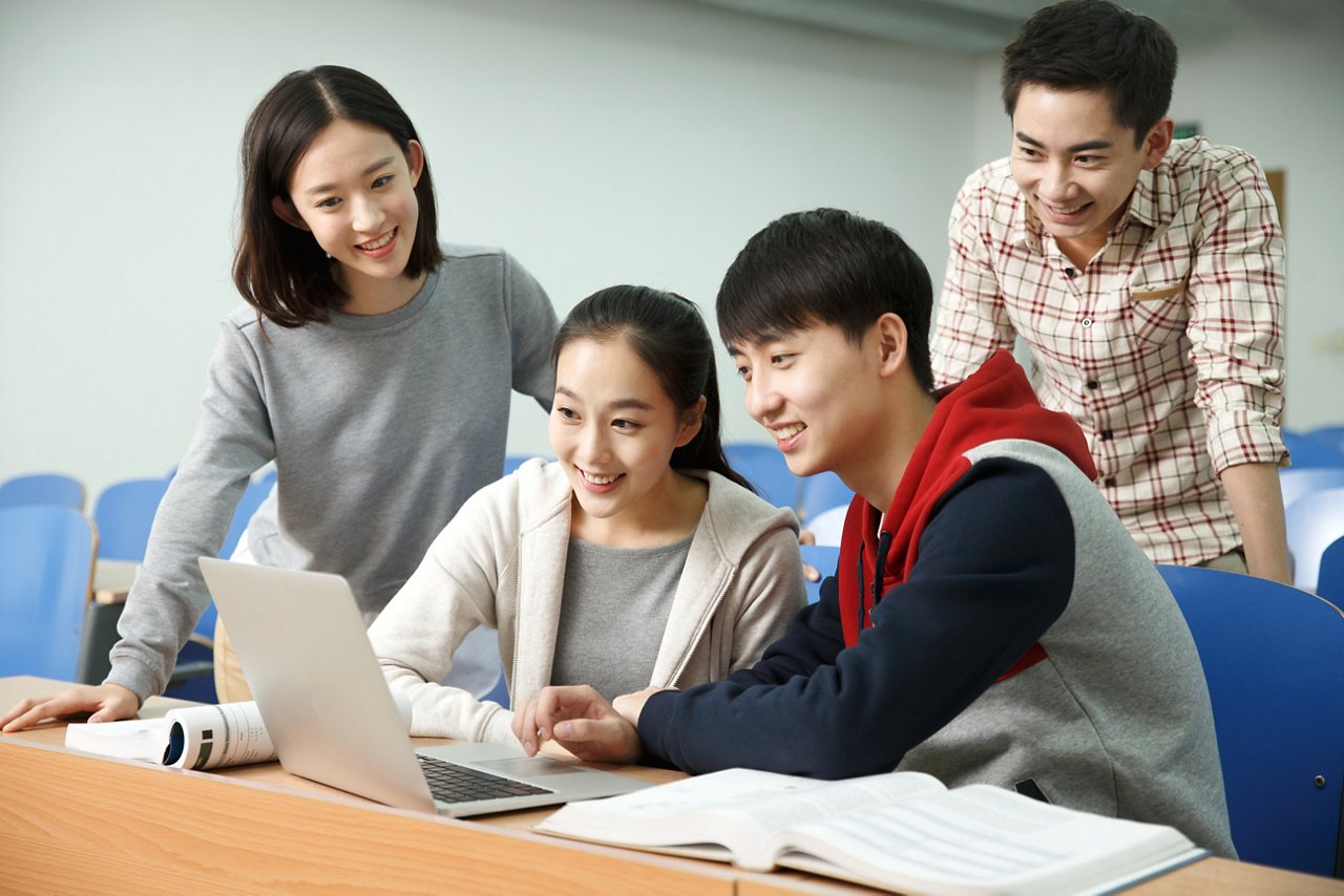 Students in a classroom