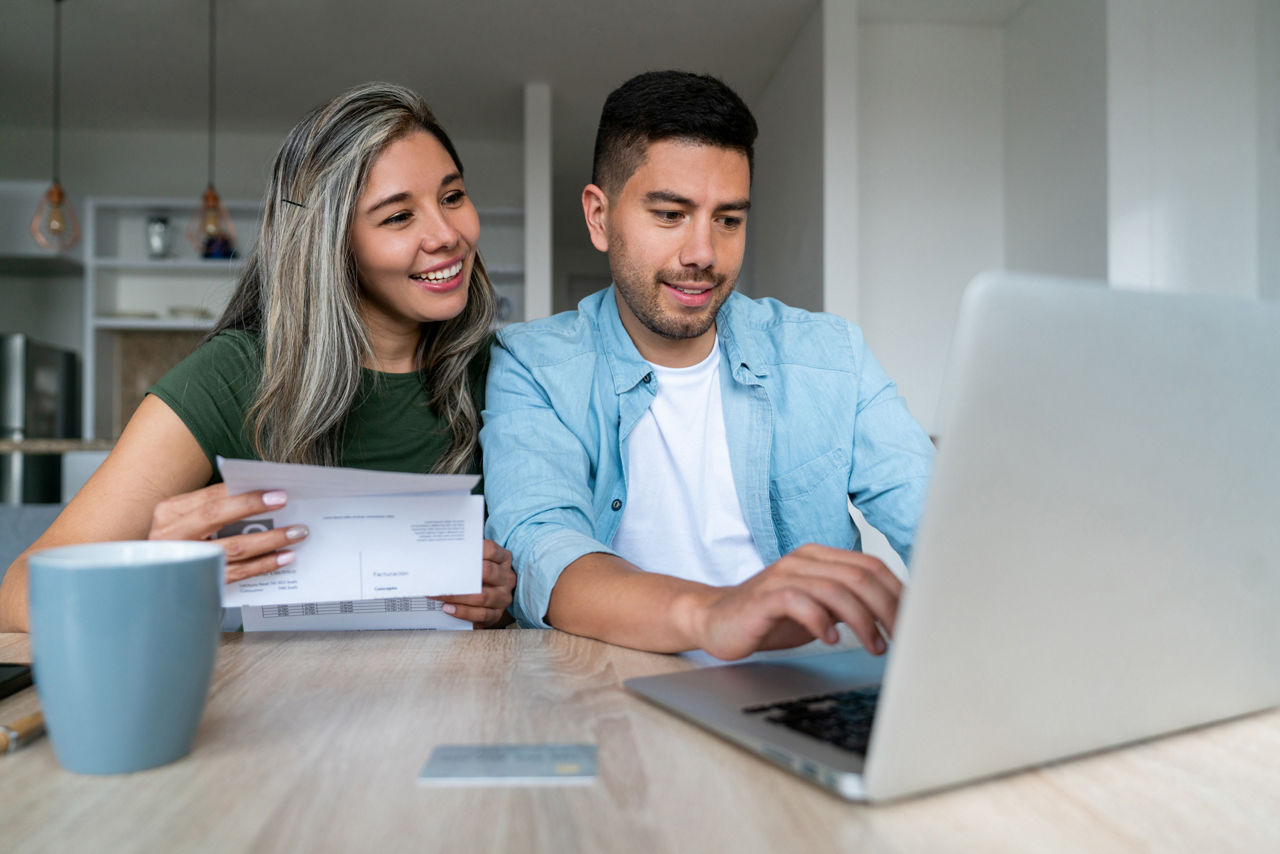 Couple managing their business