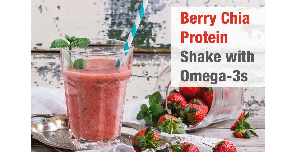 Berry Chia Protein Shake with Omega-3s