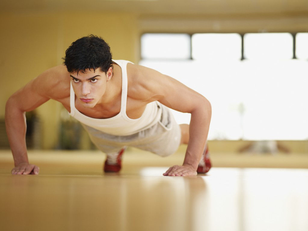 Man doing pushups