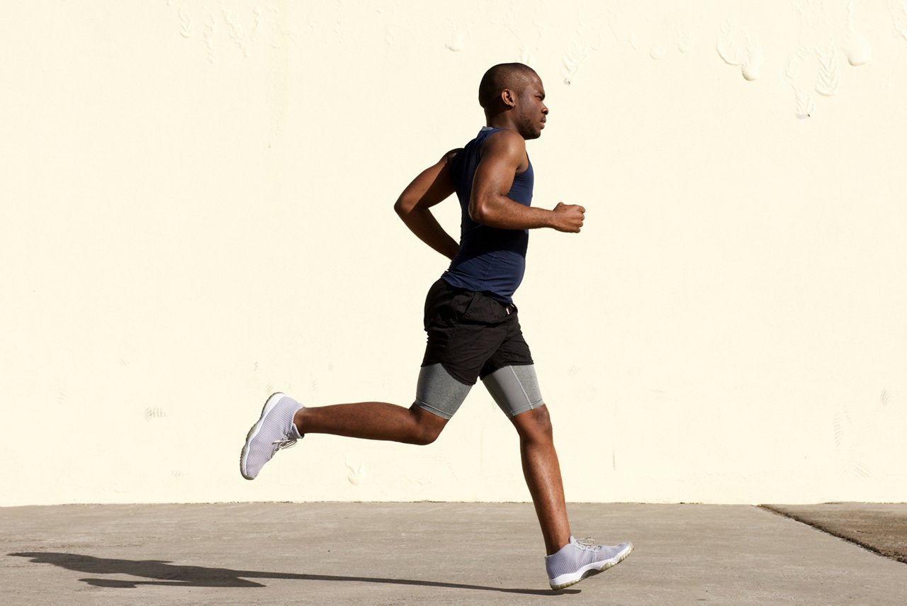 Man running outdoors