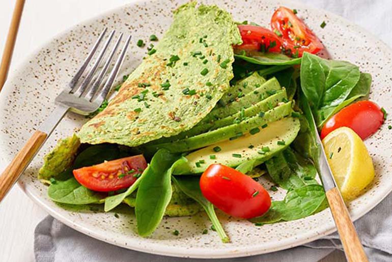 frittata di spinaci con verdure